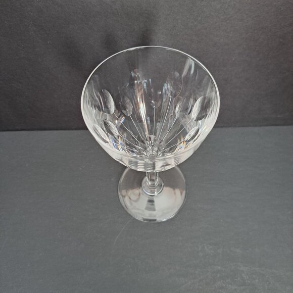 Val St Lambert Nestor Hamlet Wine Glass 5.75" Cut Crystal Belgium Vintage 1950s - Picture 4 of 12